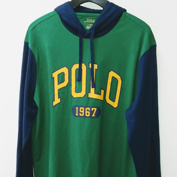 polo ralph lauren chambray popover hoodie pullover